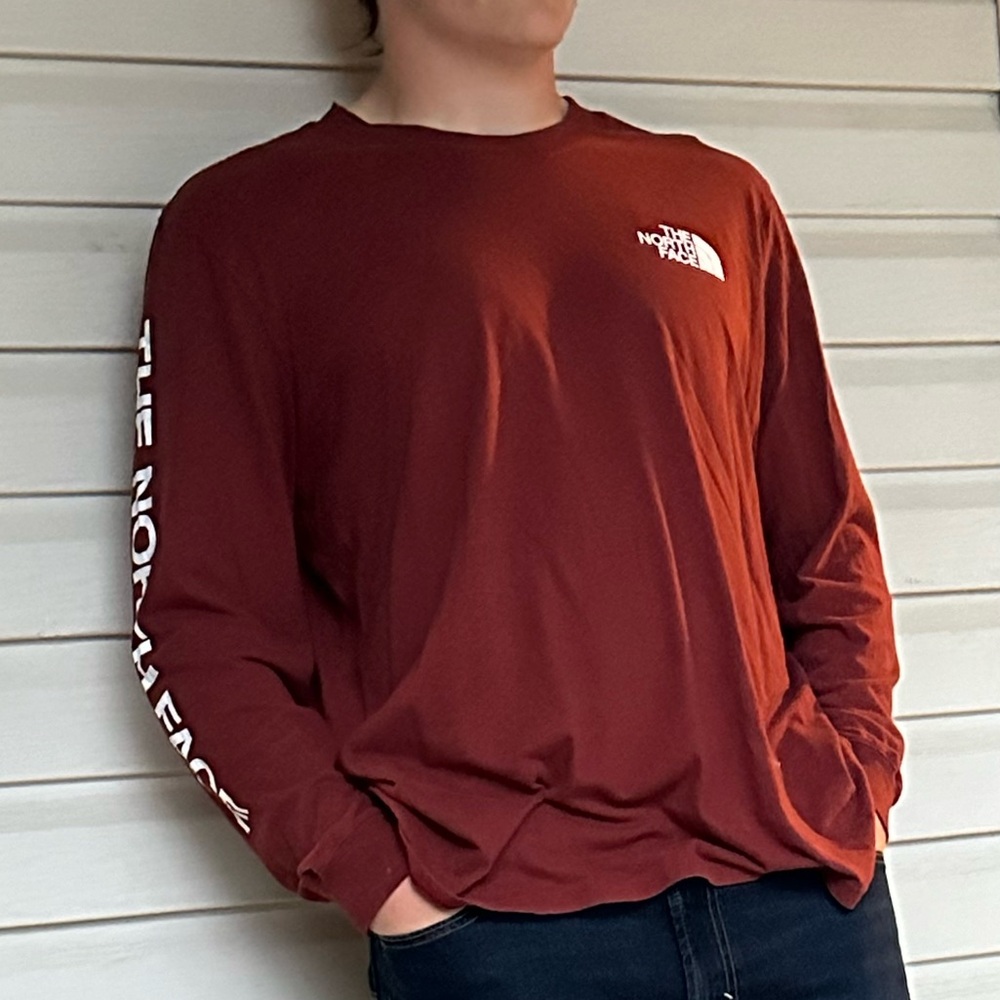 XXL red North Face long sleeve